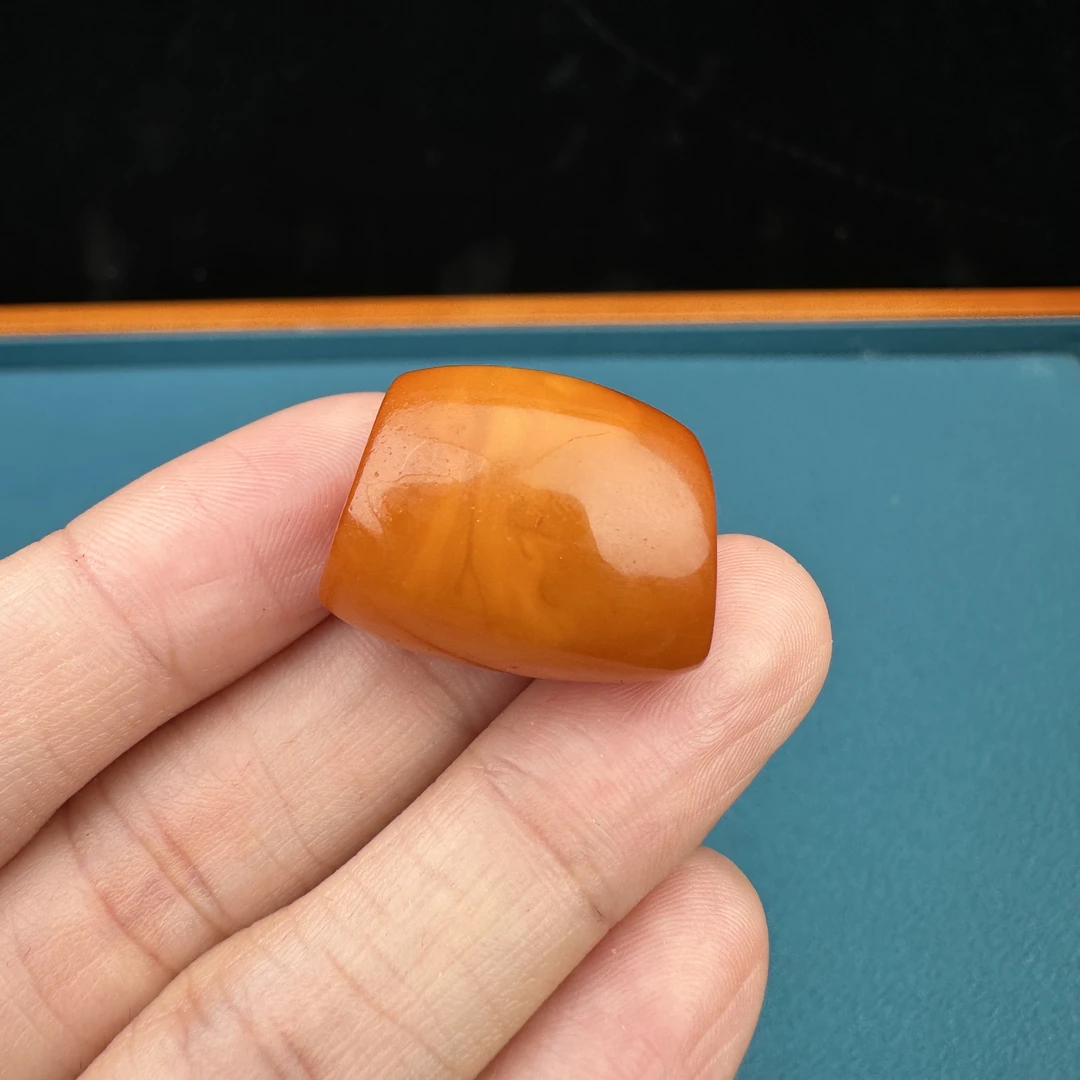 Y1640天然蜜蜡藏区回流马蹄老蜡17x22mm 3.6克 抖音基地质检发货