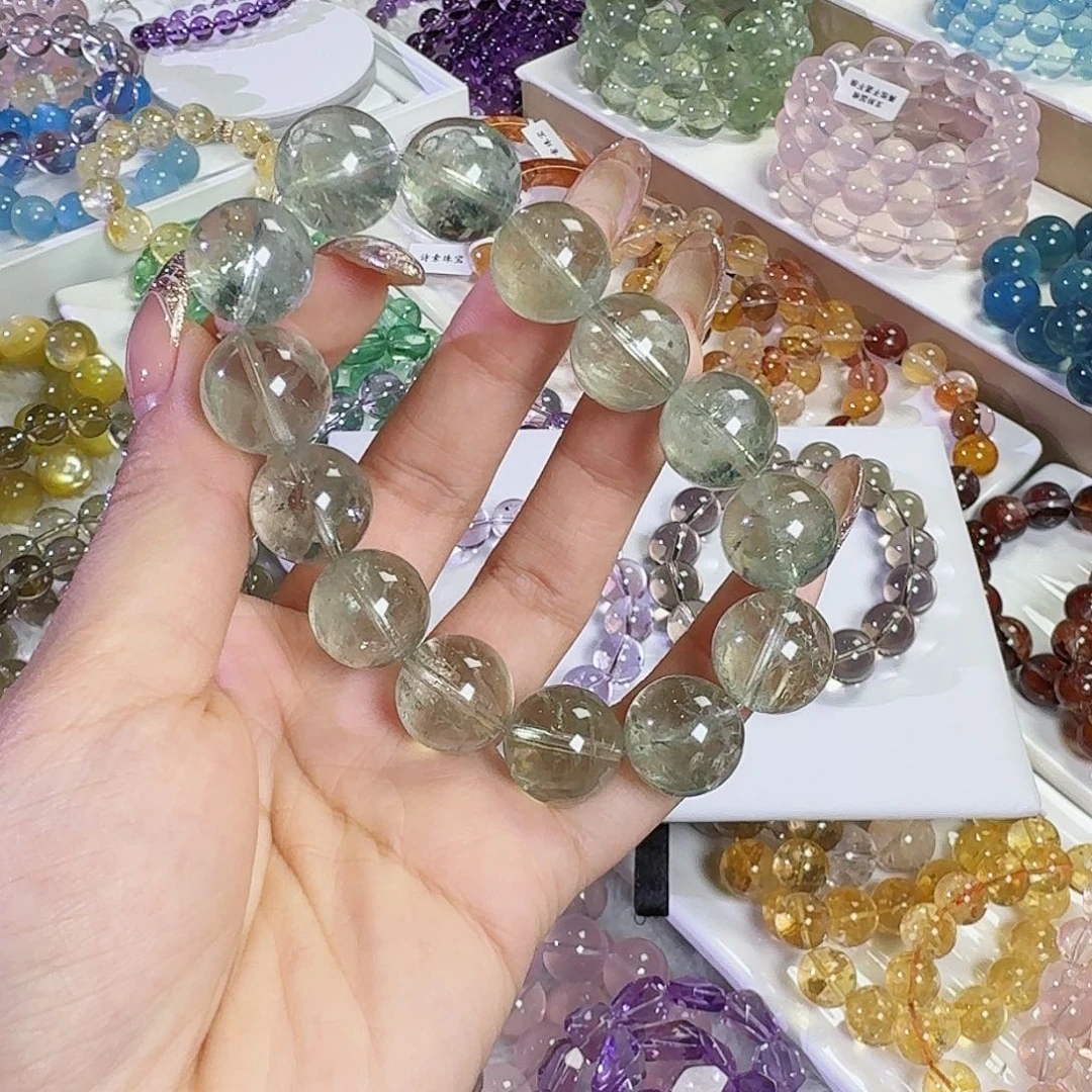 水晶手链未镶嵌呜**呼绿阿塞13