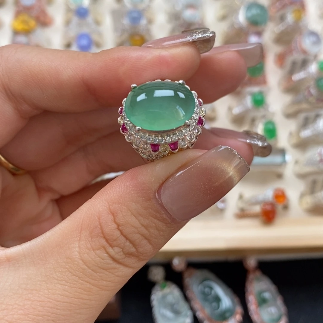 翡翠裸石缅甸天然翡翠a货