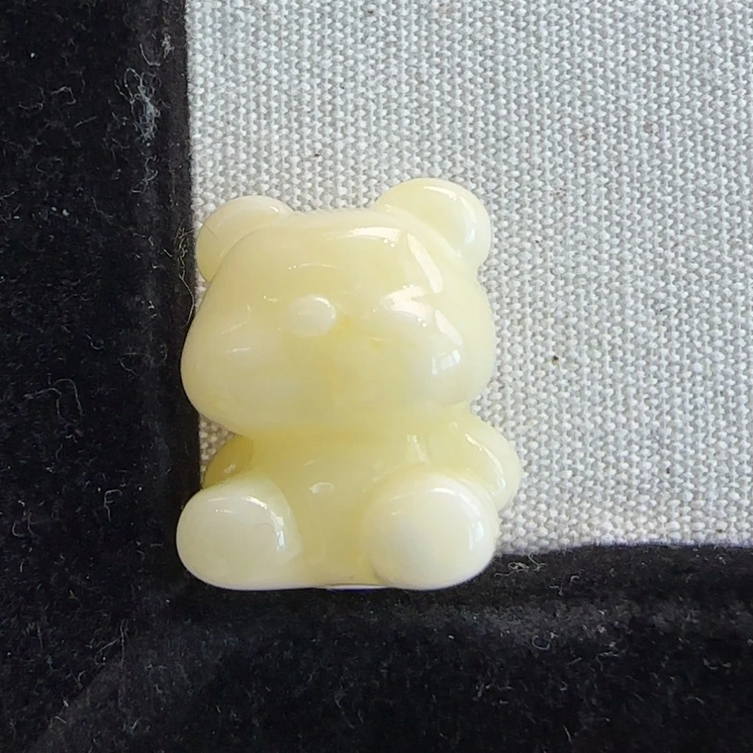 琥珀未镶嵌珠宝奇石天然琥珀蜜蜡小熊