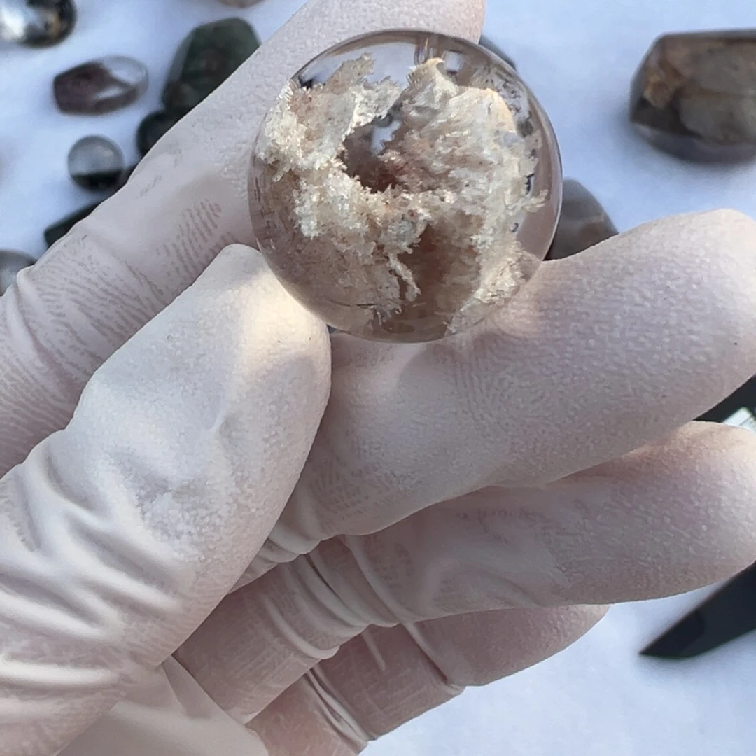 水晶粉幽灵20mm未镶嵌小*