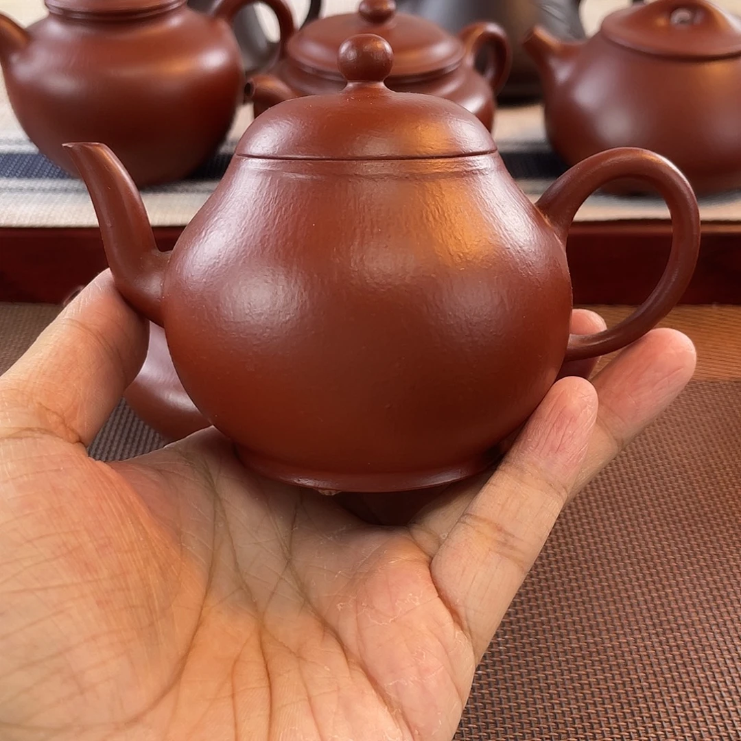 韩***勉紫砂壶原矿大红袍梨形器型