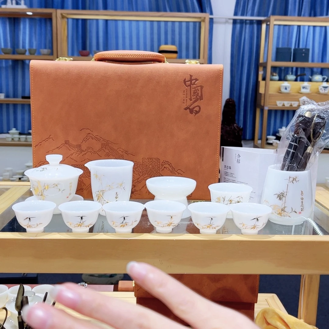 陶瓷郭志保老师金竹手绘套装➕工厂璞玉金竹6君子