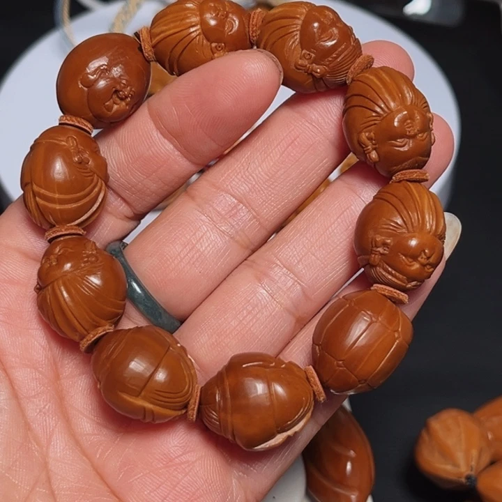 忙***闲橄榄核手串/手链小阿福橄榄核手串