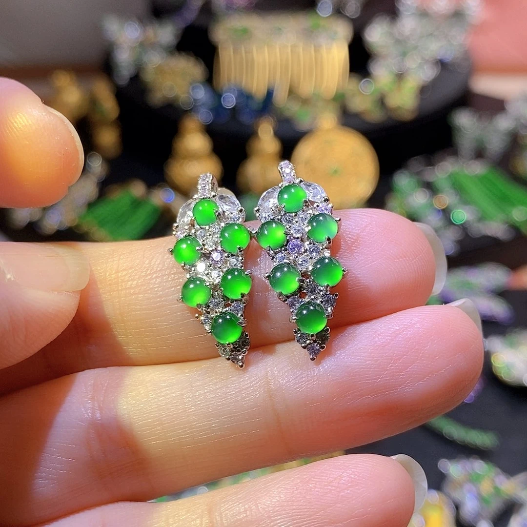 银S925镶嵌挂件翡翠