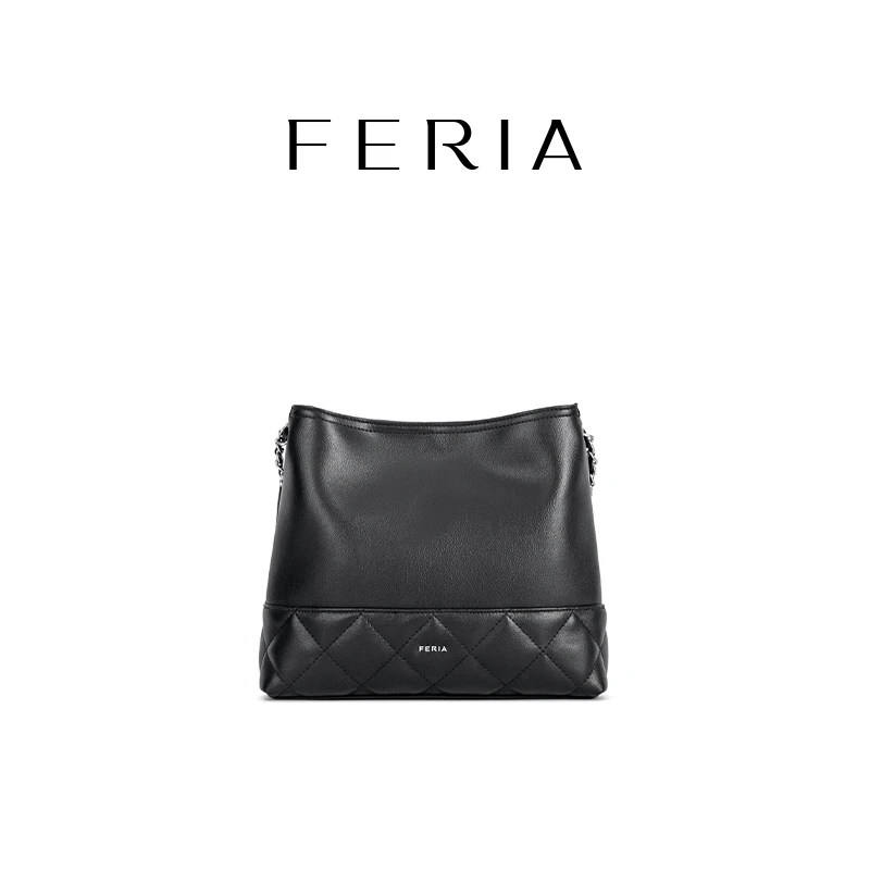 FERIA【菱格极简托特包】FE406B270韩国小众品牌时尚休闲百搭包YY