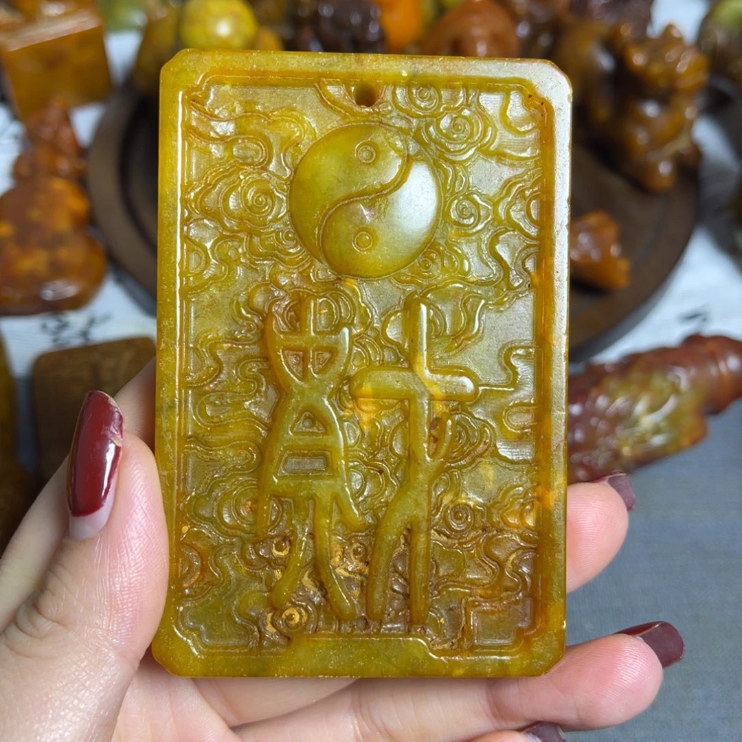 蛇纹石玉合金颈饰