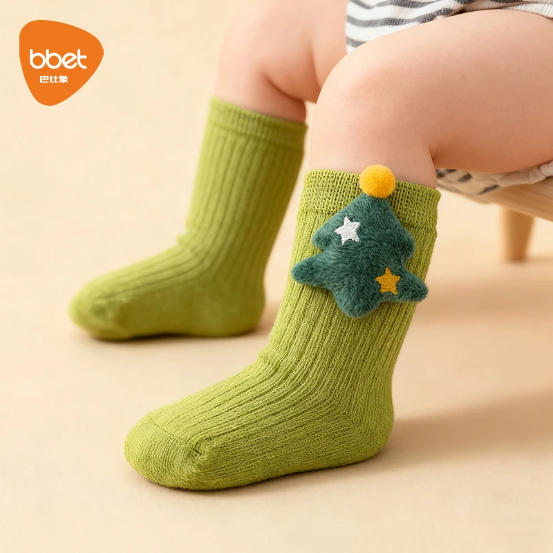 宝宝袜子男韩版公主花边袜毛圈卡通风袜子