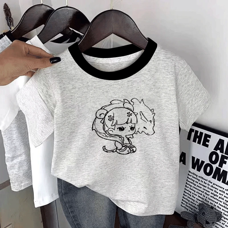 哪吒新款2025夏装短袖儿童夏季T恤半袖新款男童女童上衣帅气百搭t