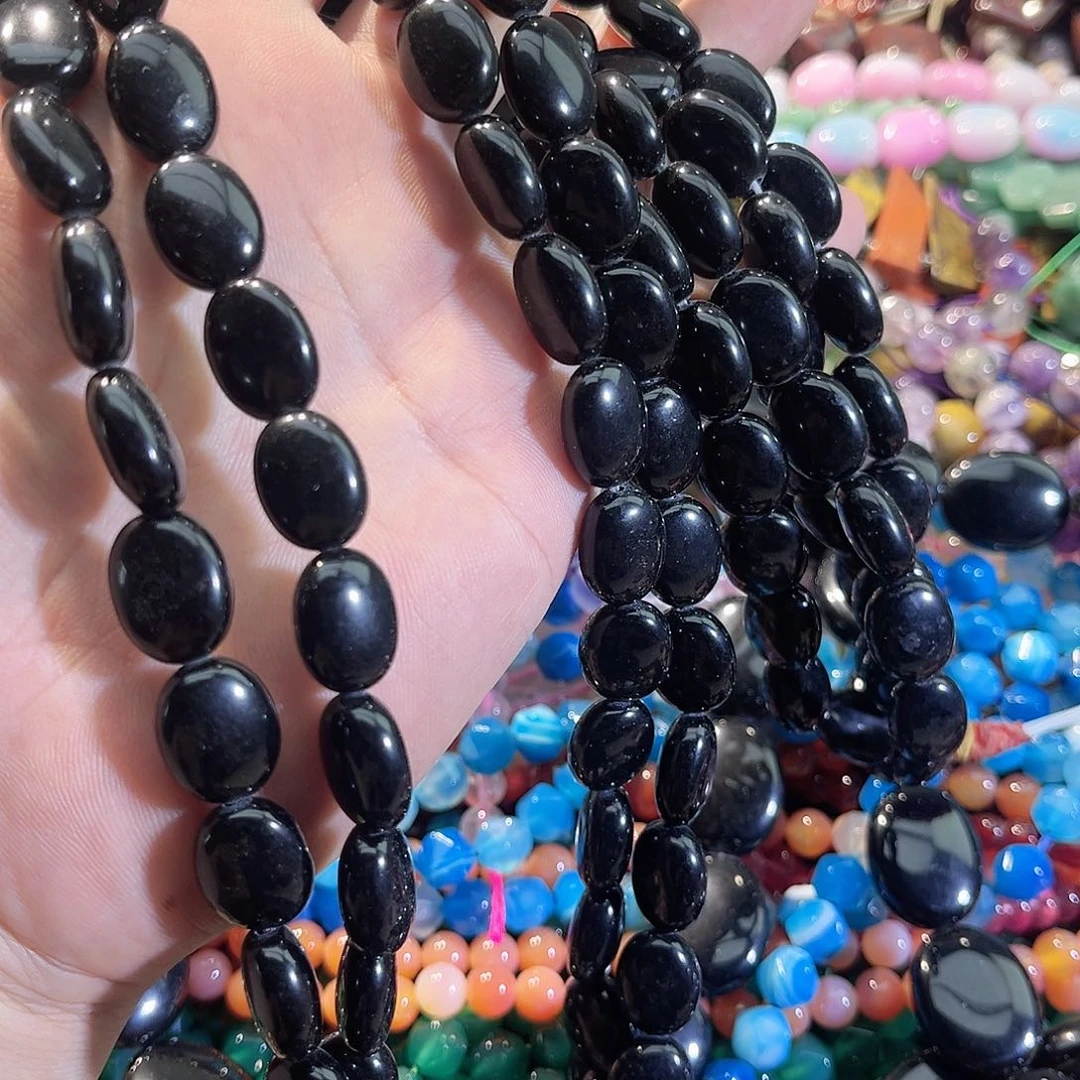 玛瑙/玉髓合金珠宝半成品黑玛瑙两条