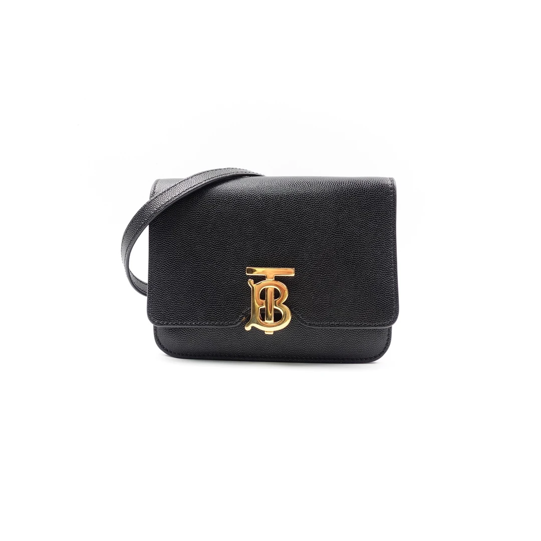 95新 BURBERRY/博柏利 黑色单肩斜挎包T10155899