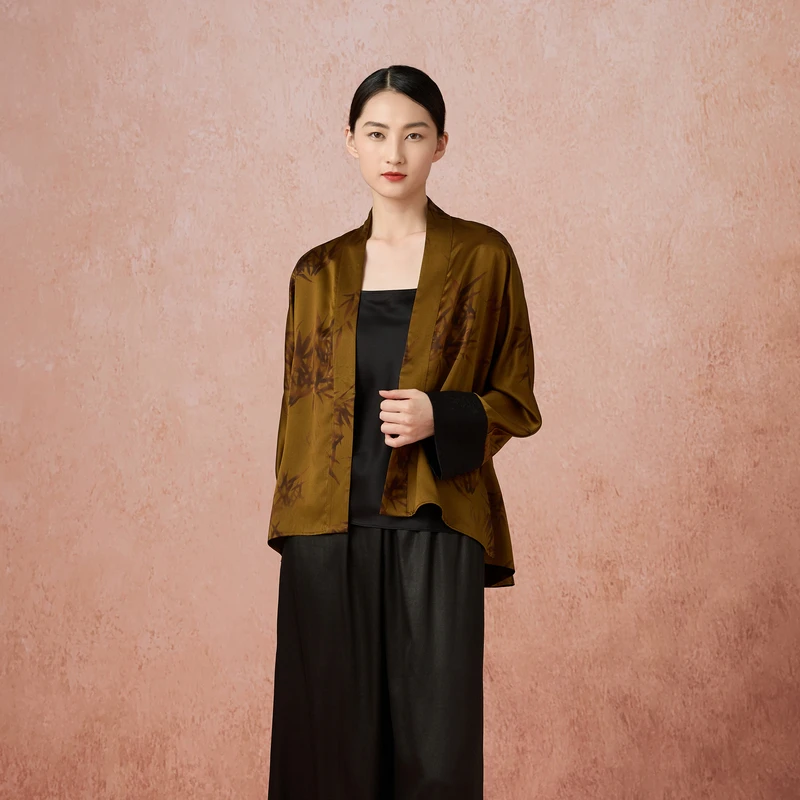 2024秋薄款香云纱外披2431108131