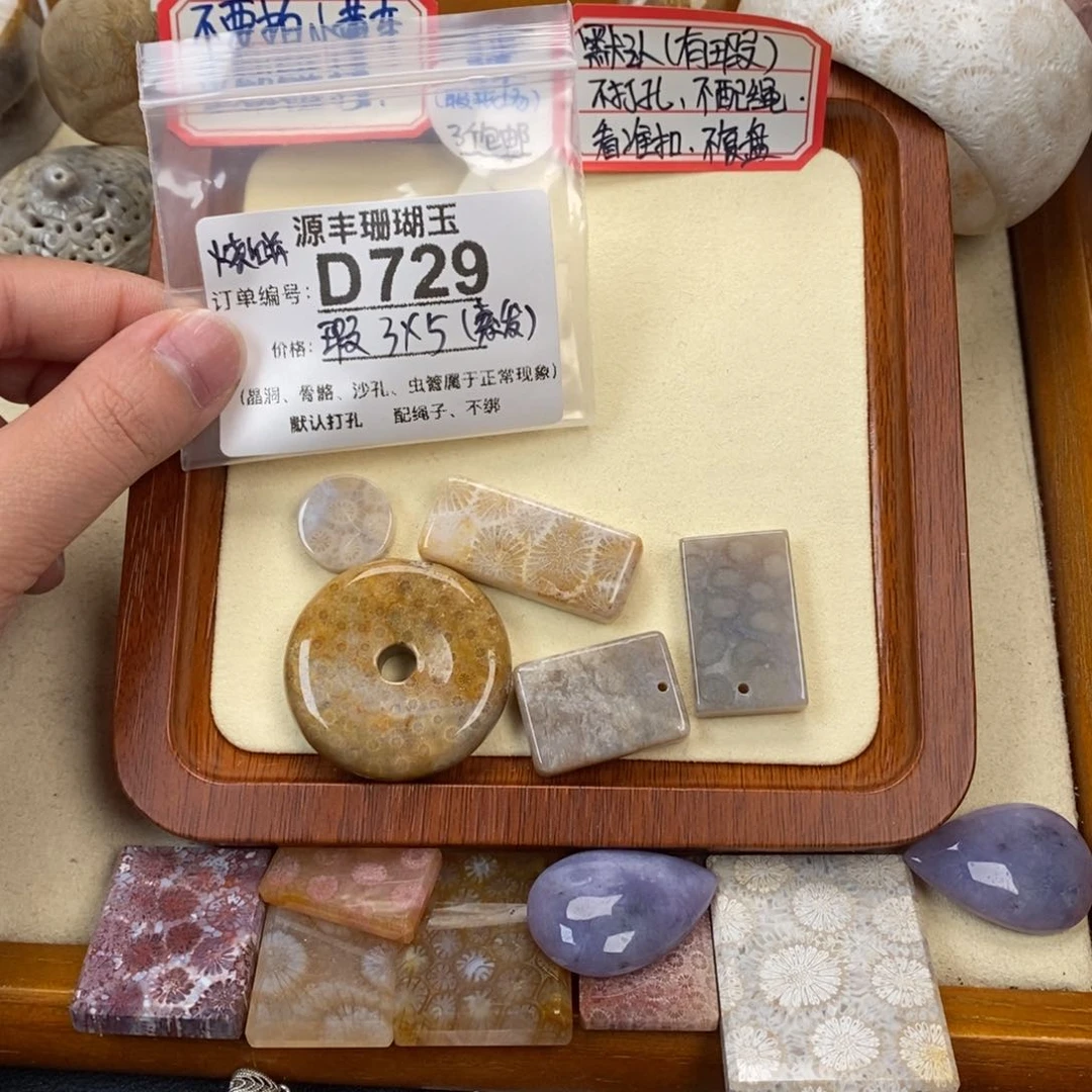硅化玉颈饰未镶嵌和****饼