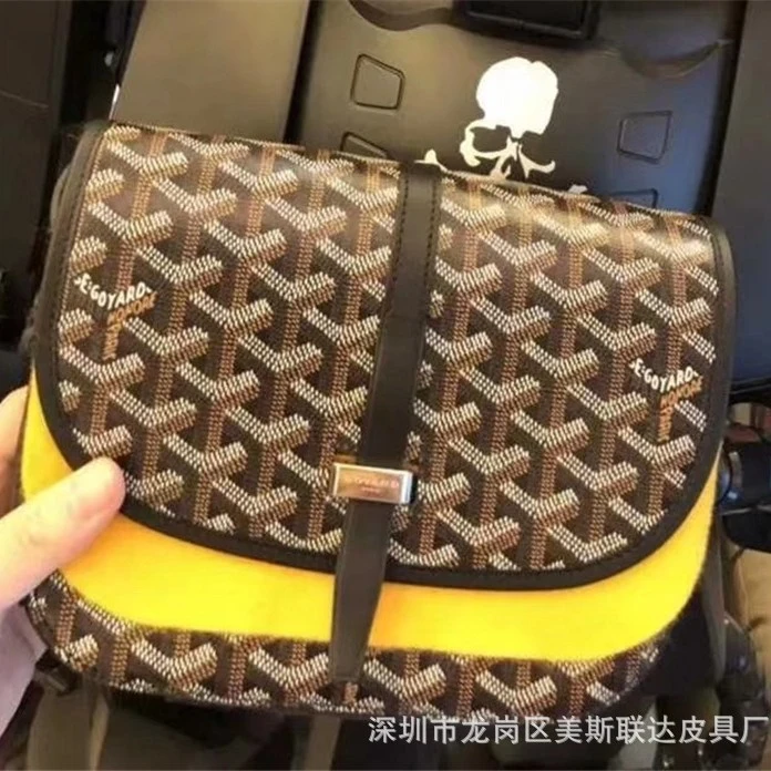 【万达撤柜】高端奢侈品goyar戈雅邮差包狗牙PVC配牛皮肩带斜跨适用