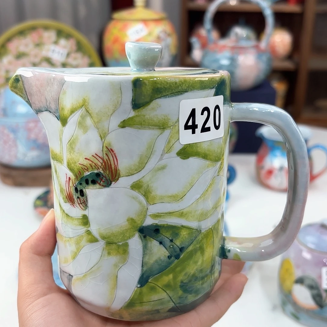 景德镇手绘高温釉下彩陶瓷茶具