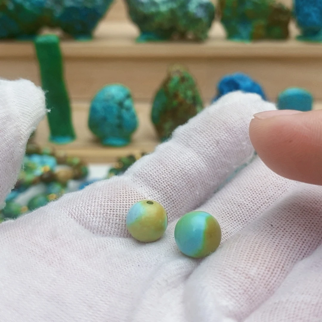 定制绿松石未镶嵌小圆珠