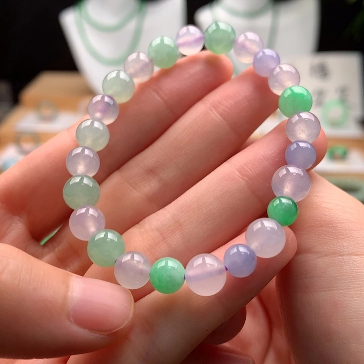 翡翠未镶嵌手串天然缅甸A货翡翠