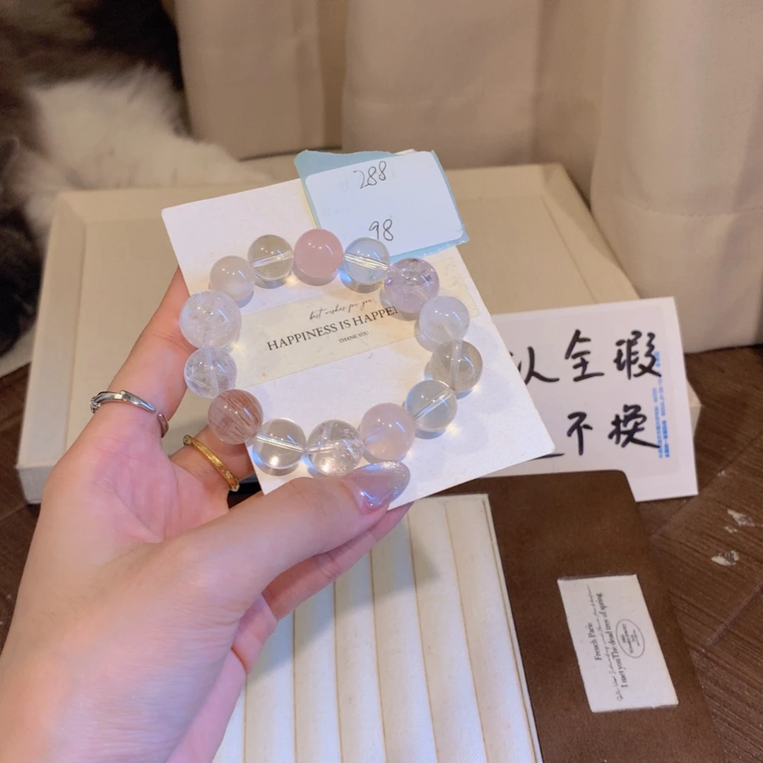 未镶嵌手串水晶招**?288号全瑕疵不退换