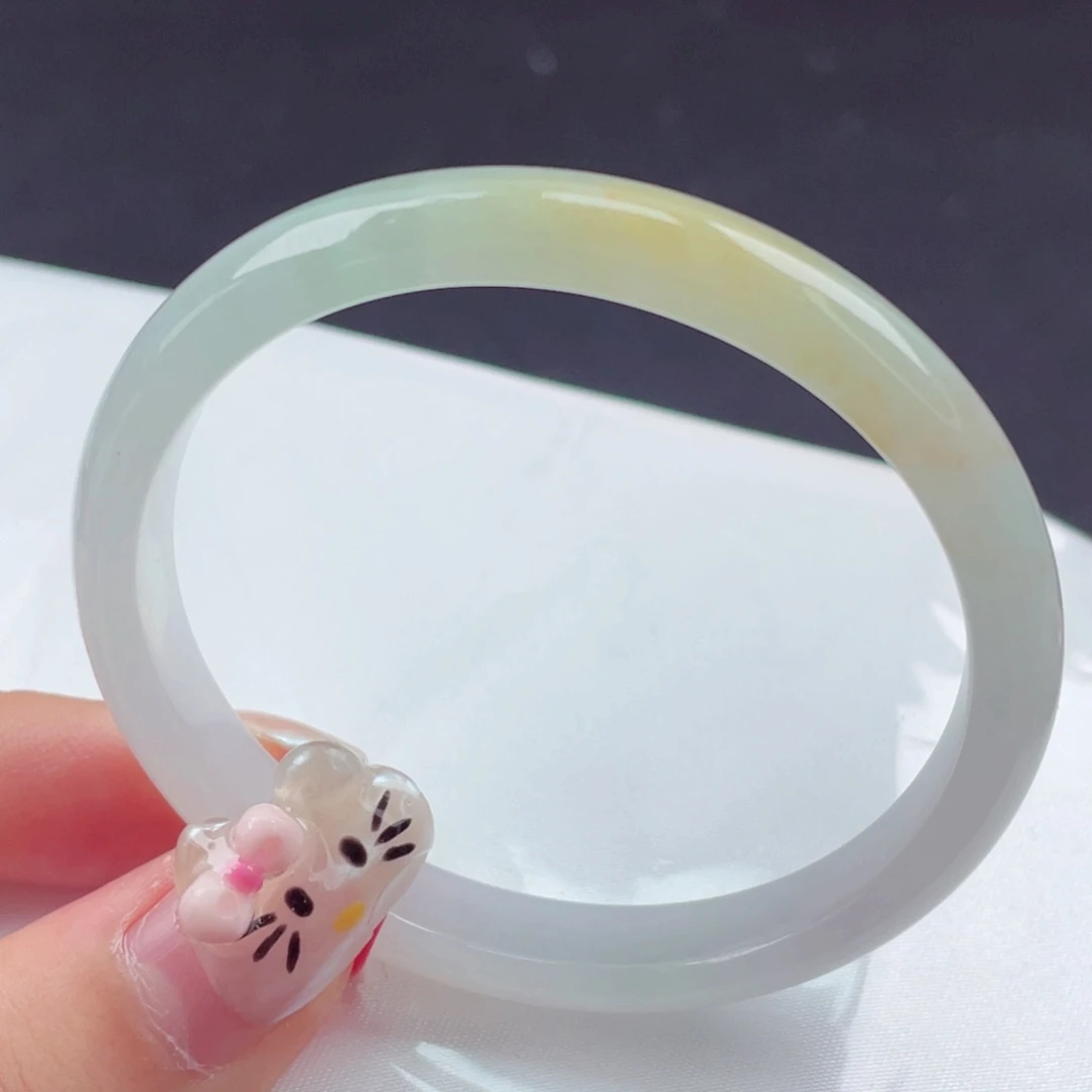 翡翠未镶嵌手镯53贵妃