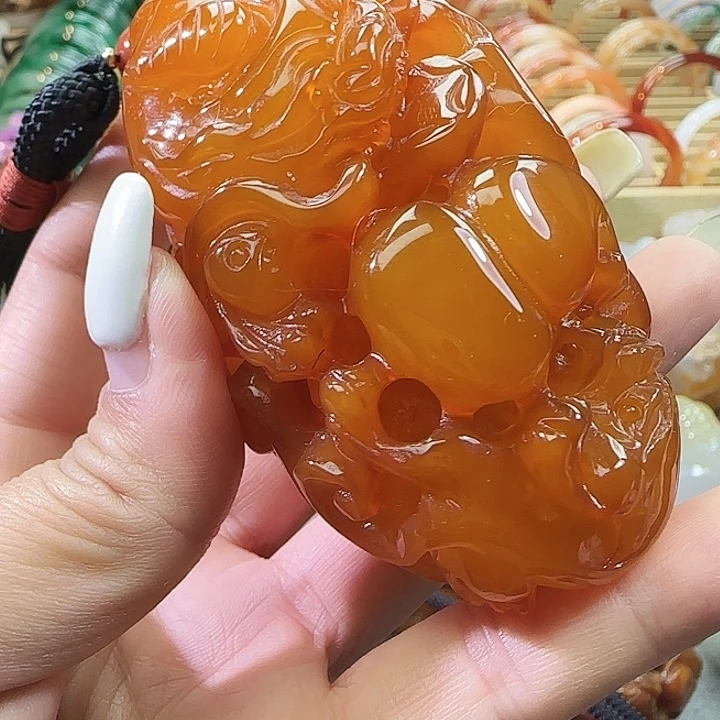 玛瑙/玉髓合金吊坠