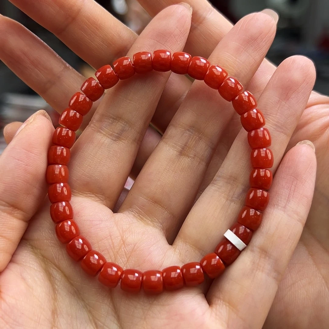 南红玛瑙保山典藏手串6mm多样性发一未镶嵌