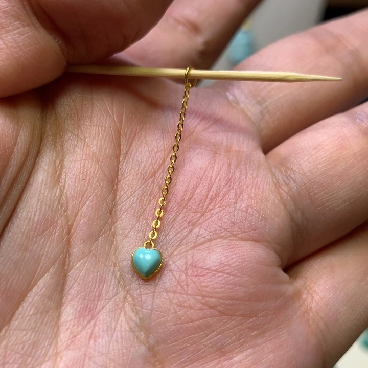 绿松石18K金镶嵌滴流