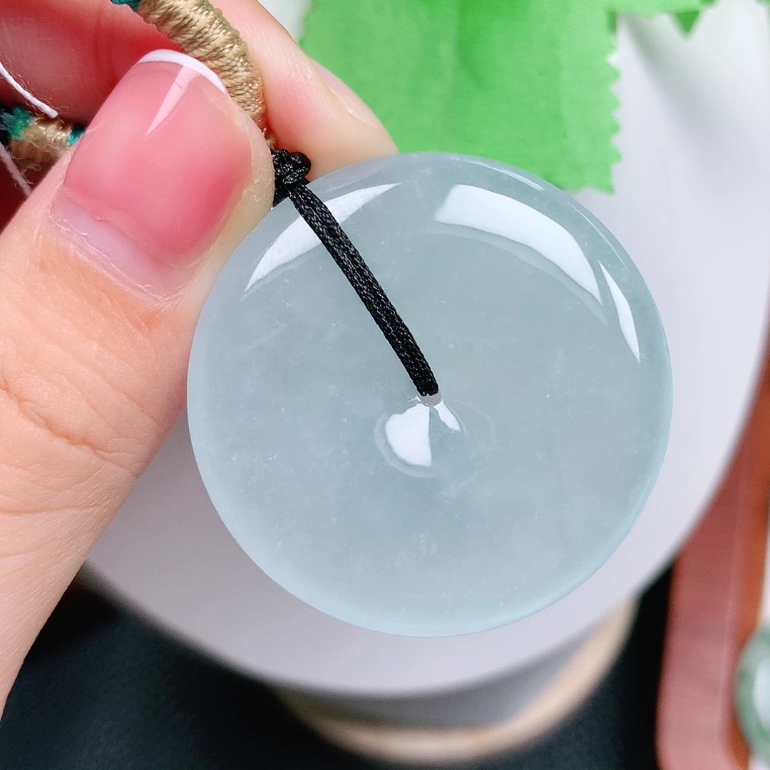 翡翠未镶嵌颈饰平安36.9-5.8