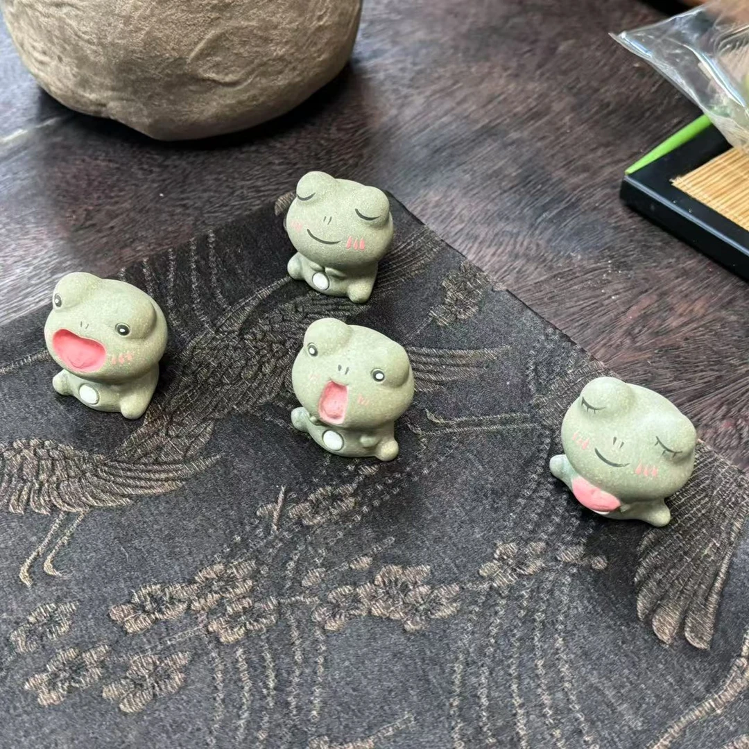 【小田甄陶】茶宠-可爱-开心蛙（Q7975）