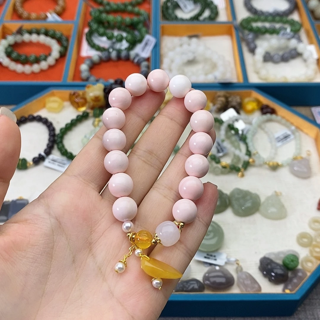 手链未镶嵌水晶w3粉贝贝11nm