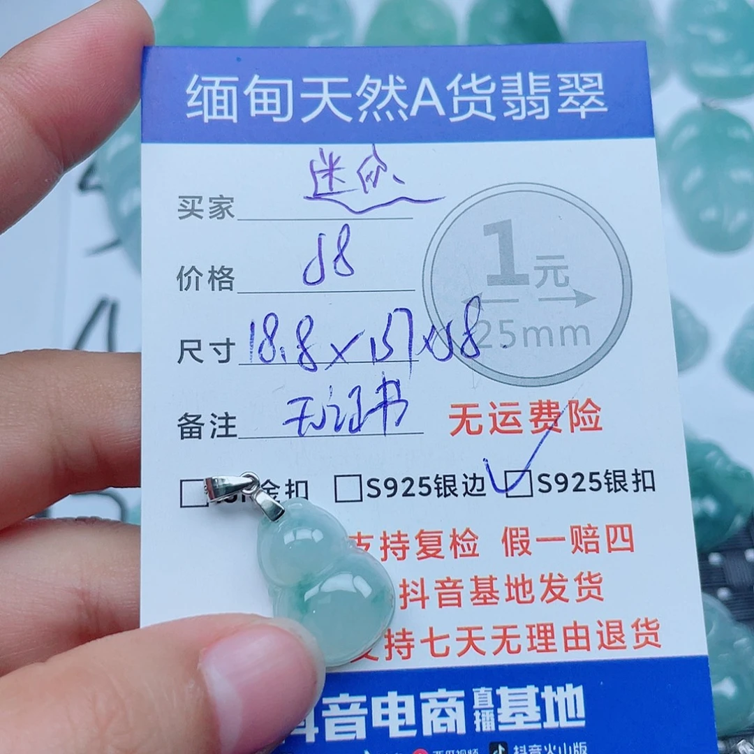 翡翠银S925镶嵌颈饰翡翠