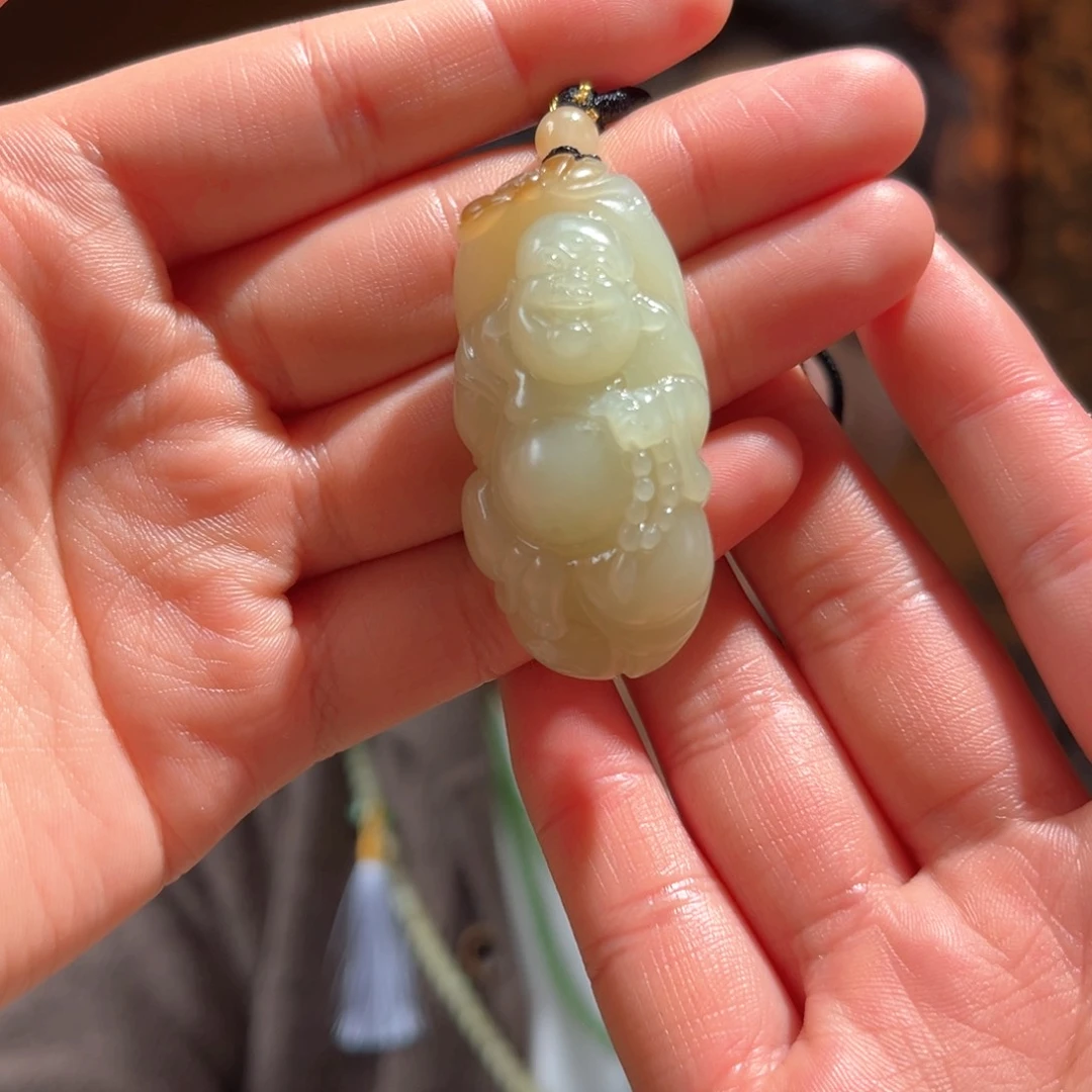 吊坠(不含链)未镶嵌和田玉新疆若羌黄口糖佛公1180