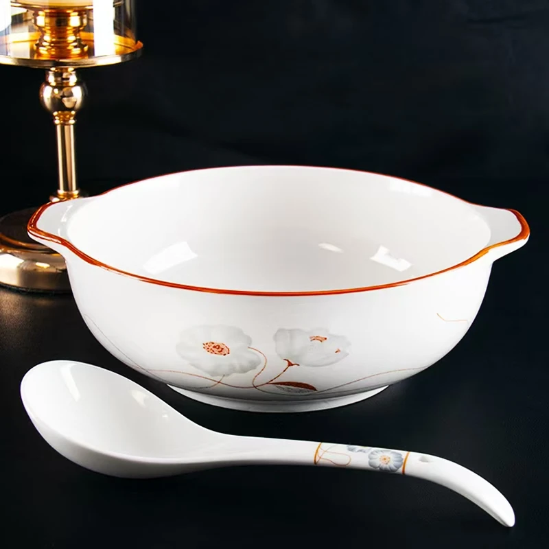 【岁月静好双耳10.5英寸送勺子 】破损补发