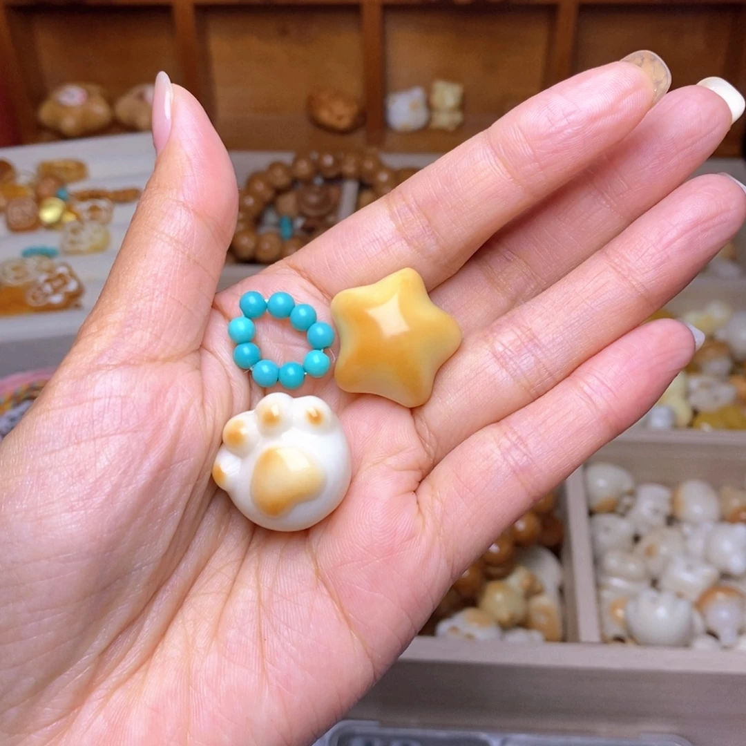 猴头核桃手串猫爪星星绿卡