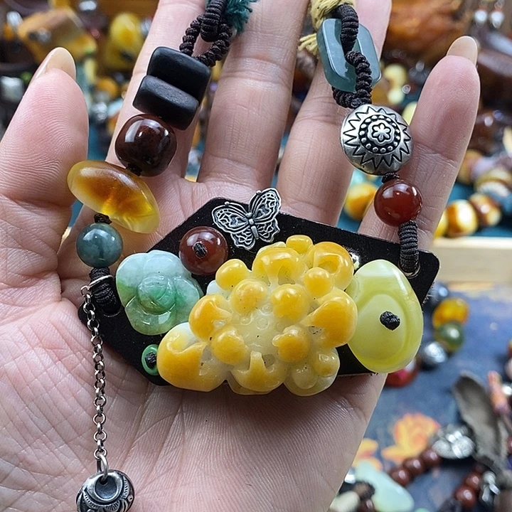 蜜蜡未镶嵌项链项链