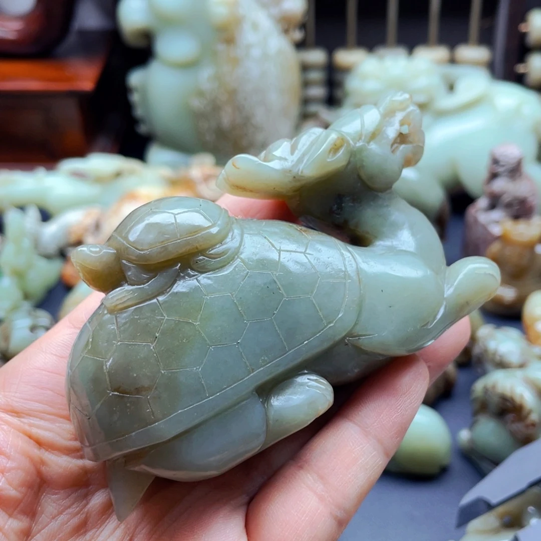 白玉菩提吊坠摆件