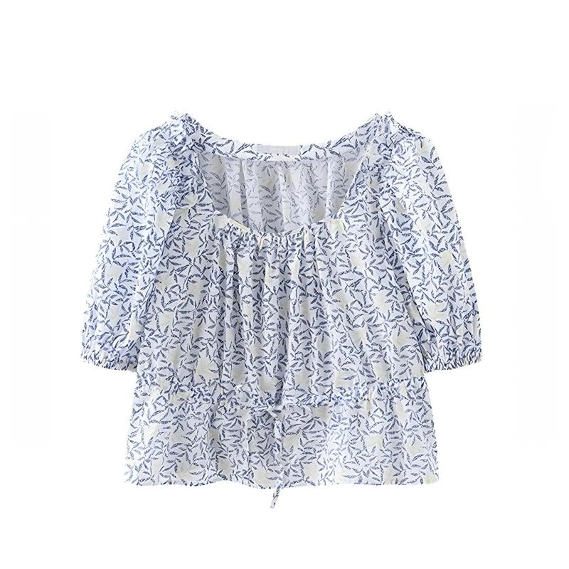 Mind Bridge/心桥夏季时尚印花上衣MB1781-MVBL322HBL0