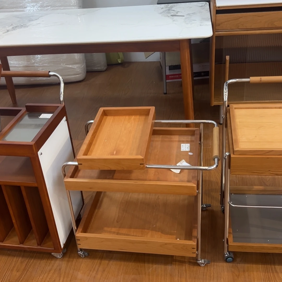 实木樱桃木行云推车