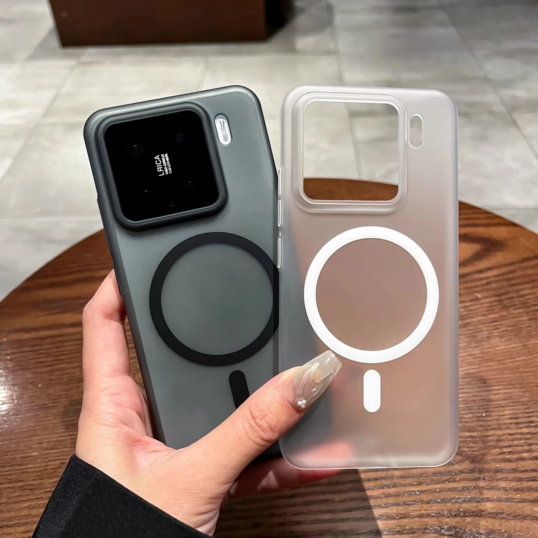 新款小米15手机壳适用小米15pro磁吸磨砂小米14/13冰雾肤感防摔壳