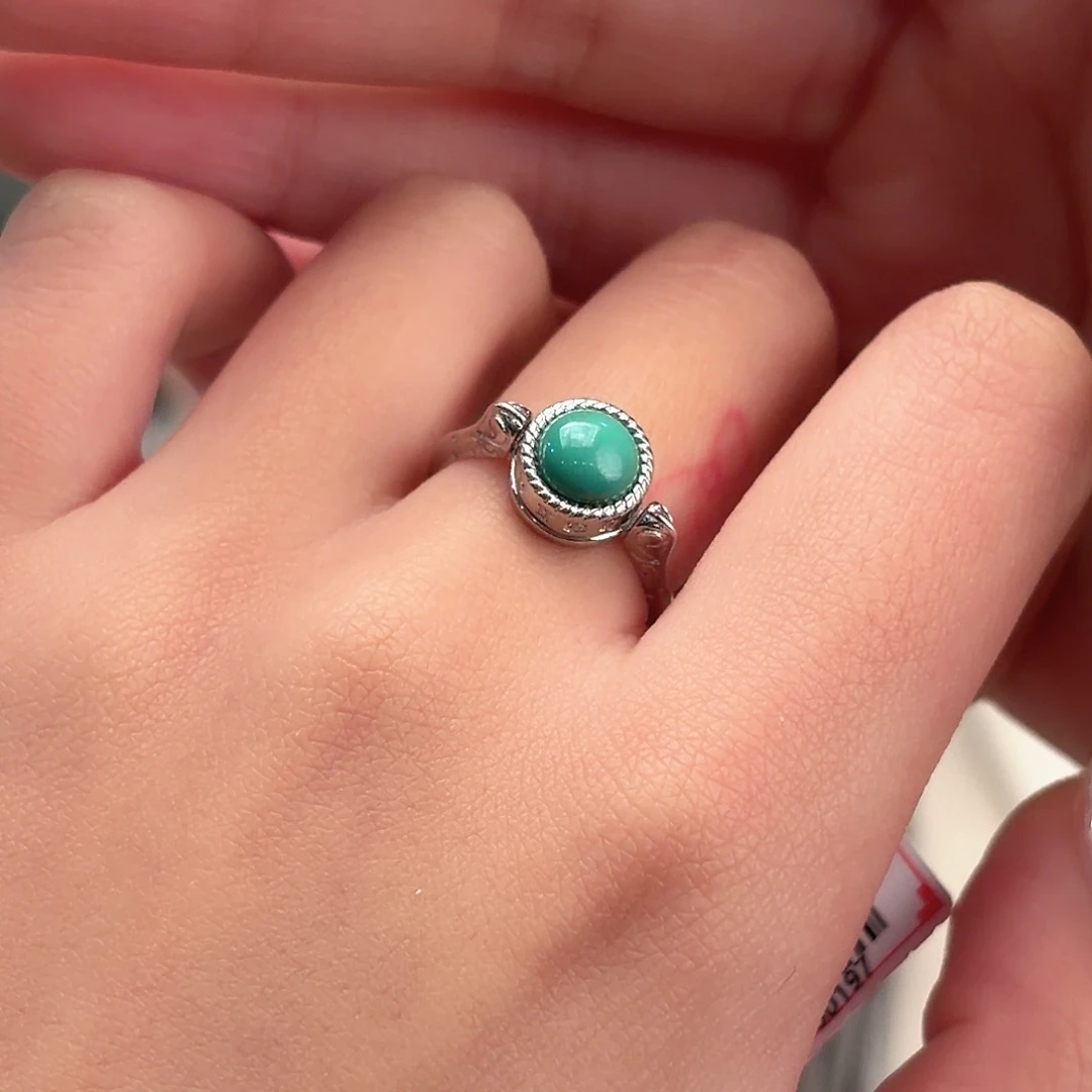 绿松石银S925镶嵌颈饰