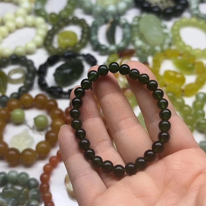 蛇纹石玉手串未镶嵌