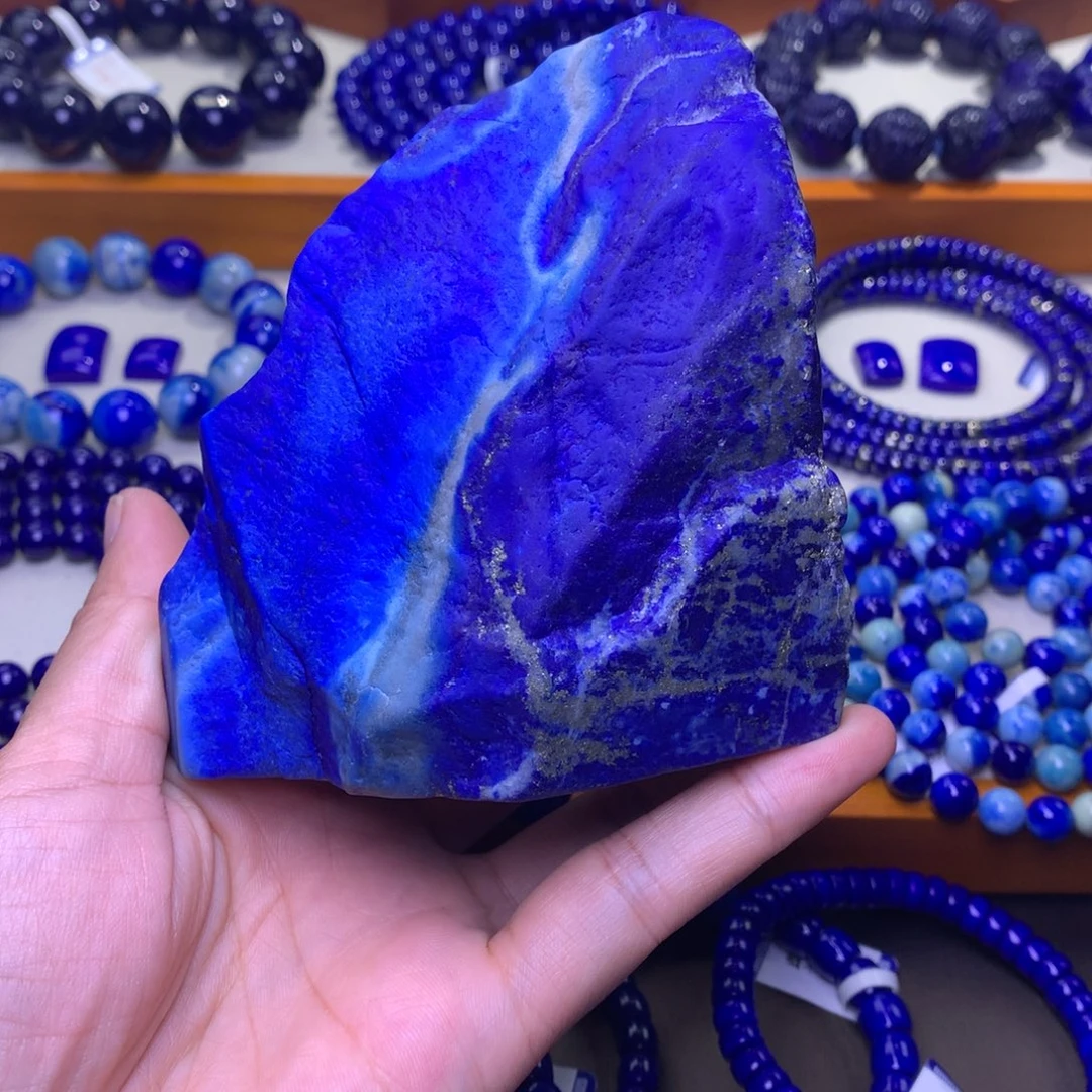 未镶嵌青金石原石天然青金石山水原石摆件