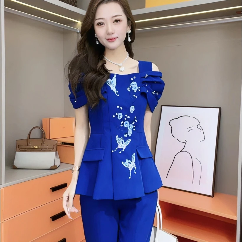 芙娜妮新款休闲洋气衣服女一整套穿搭气质显瘦女装套装N2320099