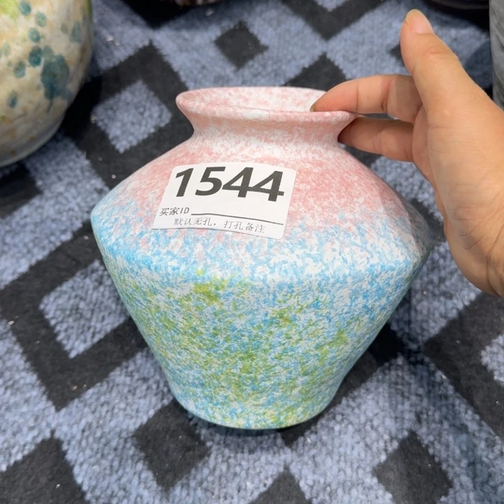 瓷片景德镇高温花器编码1544高18口6默认无孔