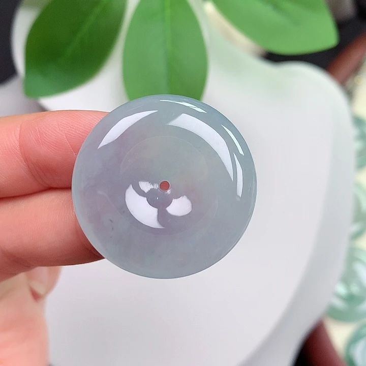 颈饰未镶嵌翡翠平安扣 29.1x6.1mm