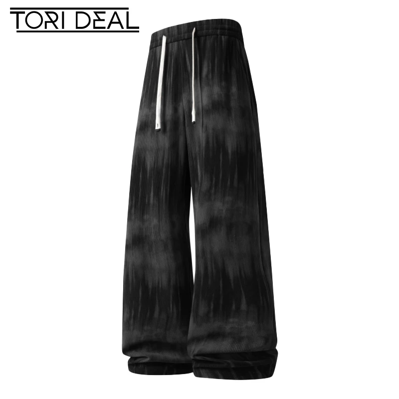 TORI DEAL男女同款秋季休闲裤阔腿裤百搭时尚运动拖地裤