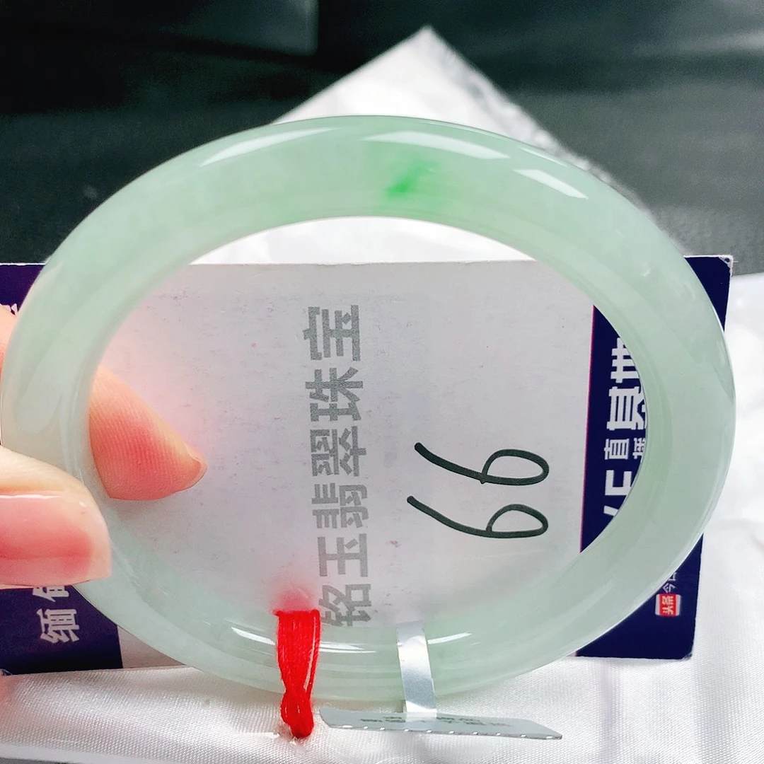 未镶嵌手镯翡翠缅甸天然a货翡翠手镯60.4圆