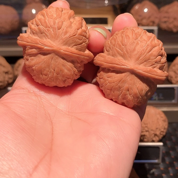 文玩核桃把件金锭43尺