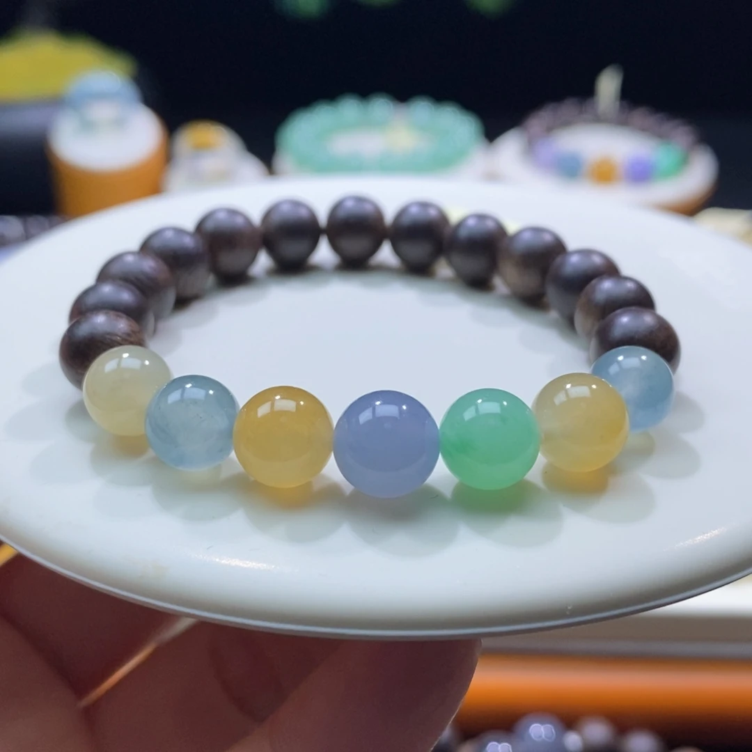 翡翠未镶嵌颈饰糖果色多宝卡9左右