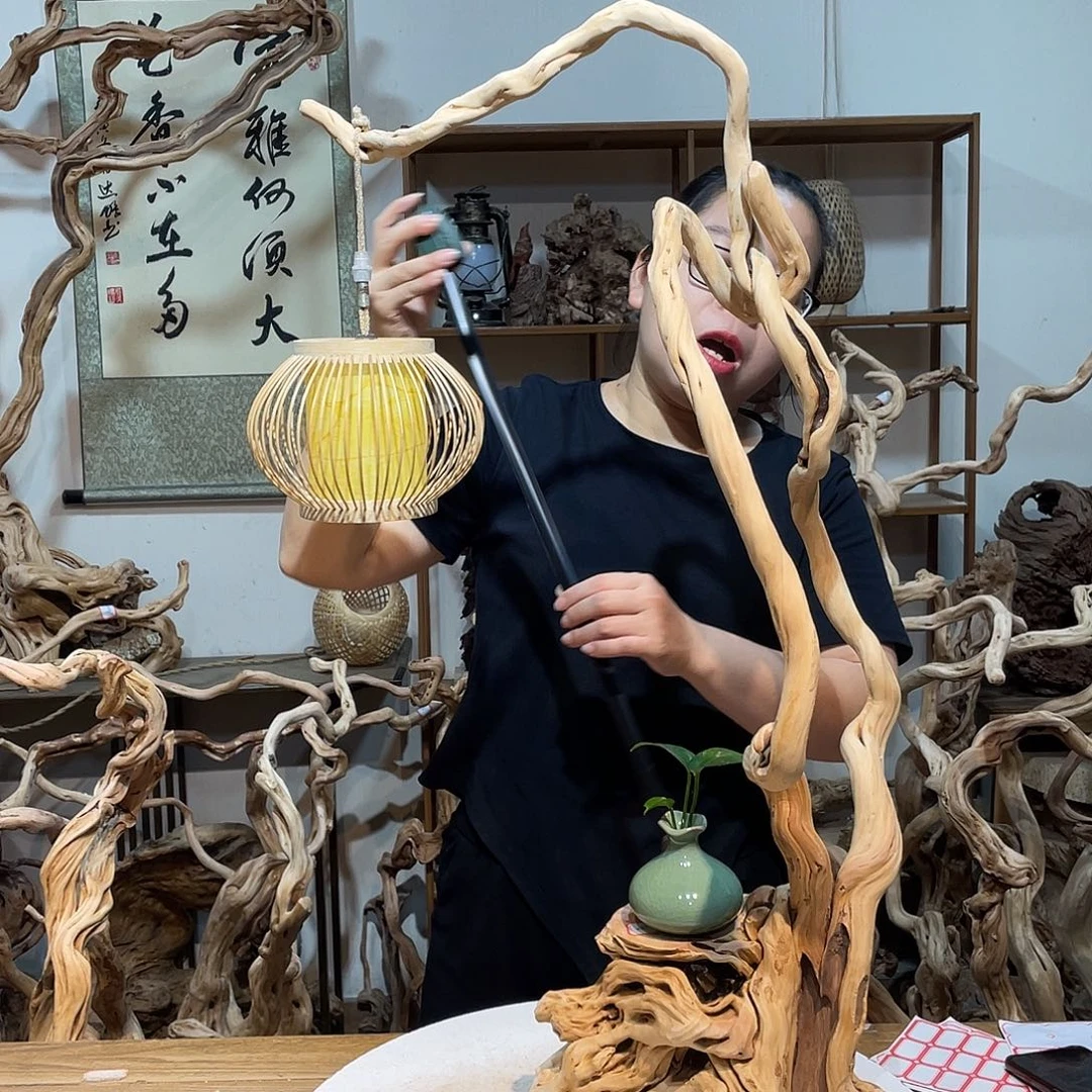 香榧木杜鹃根根艺摆件