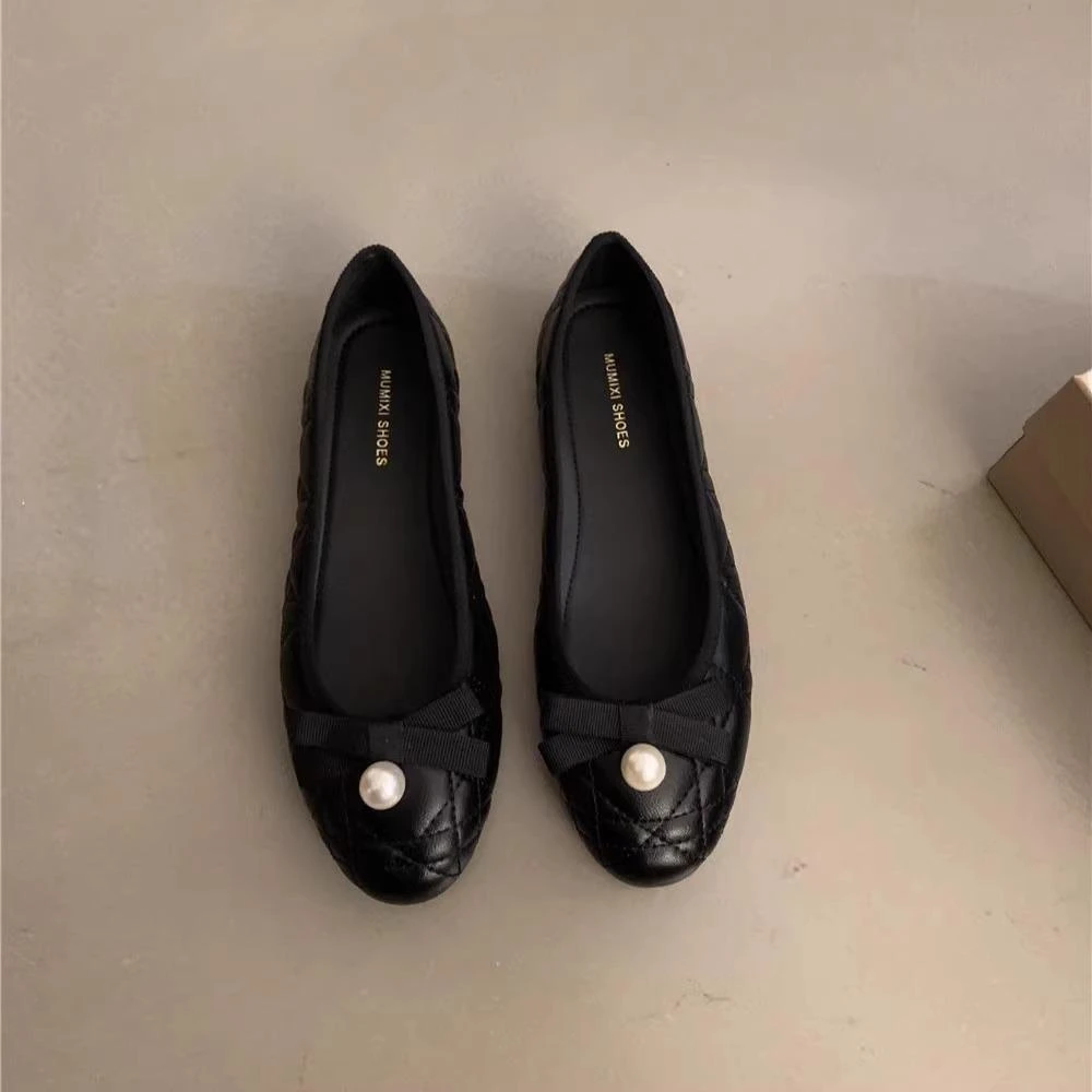 【官方正品】女士夏季浅口小香风舒适软底百搭豆豆鞋女鞋时尚轻便